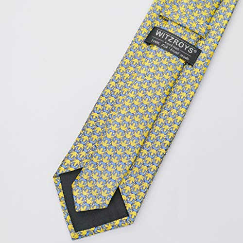 WITZROYS 100% Silk Ties for Men Handmade Neckties with Crabs Printed+Gift box - Image 4