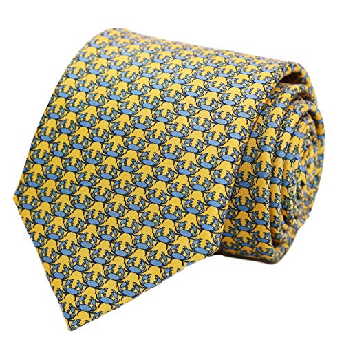 WITZROYS 100% Silk Ties for Men Handmade Neckties with Crabs Printed+Gift box - Image 1