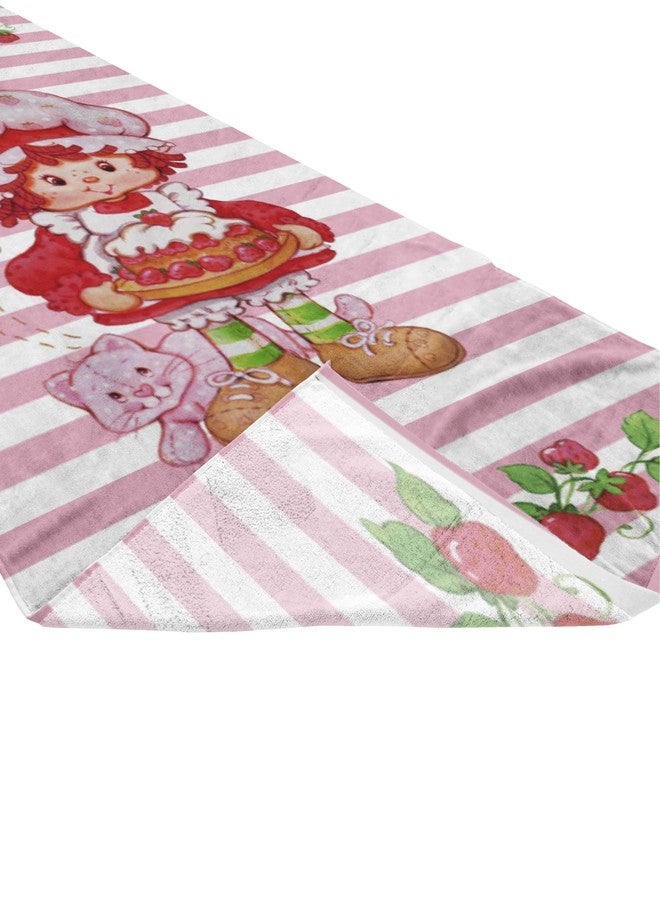Jay Franco Strawberry Shortcake Bath Pool Beach Towel - Super Soft and Absorbent 100% Cotton Towel, Measures 28 x 58 Inches - Image 2