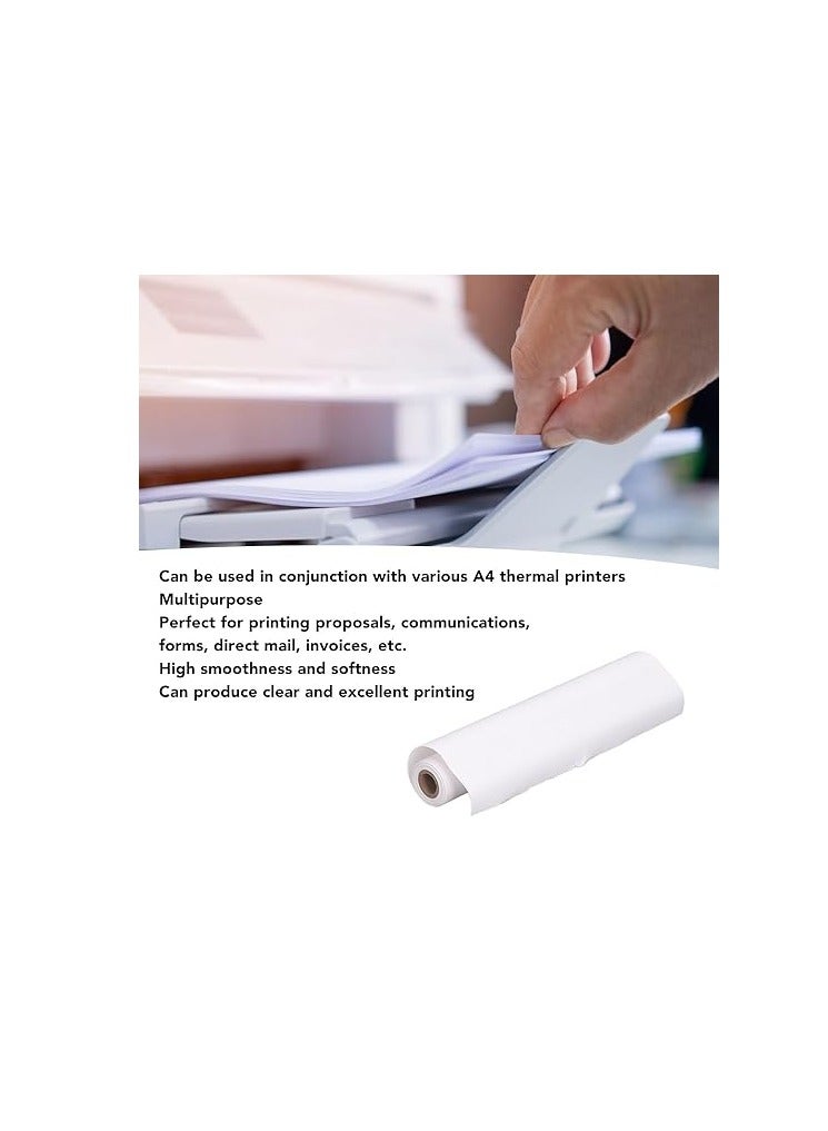 AIMO Thermal Paper, Printing Paper, 210 x 6.5m - 2 Rolls, Paper for A4 Portable Printer  Rolled Thermal Paper) - Image 2