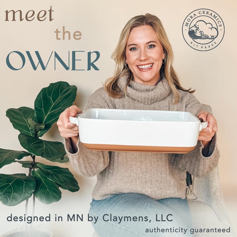 Mora 9x13in Porcelain Baking Dish - Oven to Table, Freezer Safe - Image 3