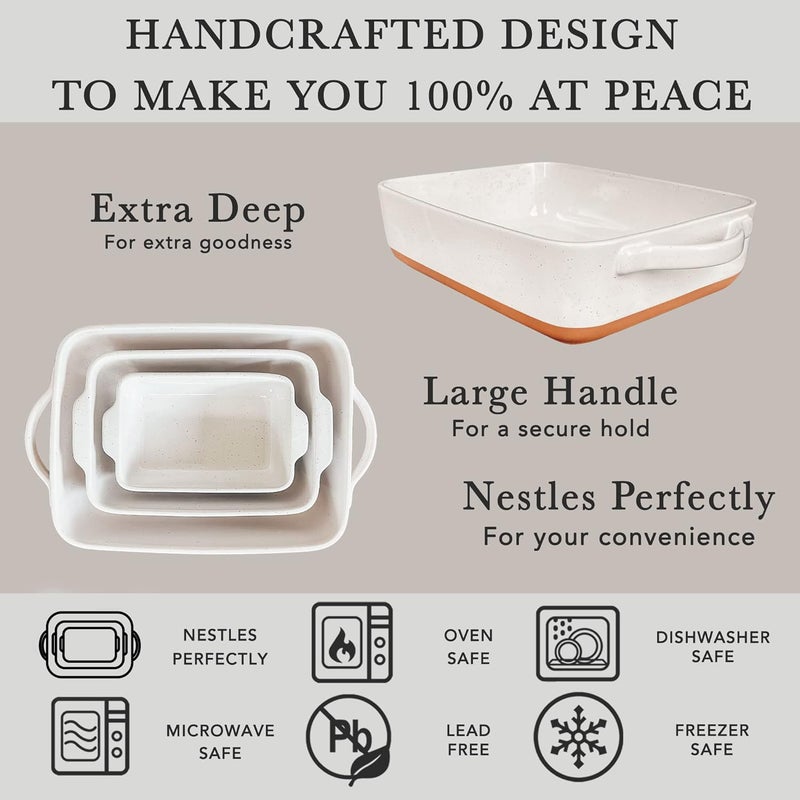 Mora 9x13in Porcelain Baking Dish - Oven to Table, Freezer Safe - Image 4