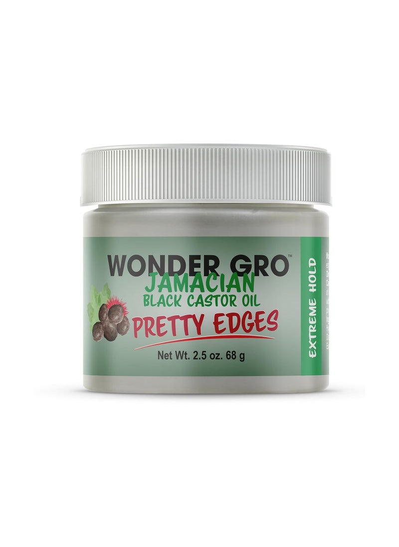 WONDER GRO Wonder Gro Jamaican Black Castor Oil Edge Gel for Extreme Hold 24 oz  Soften  Control Hair 