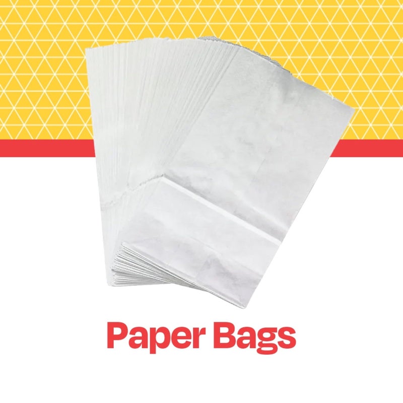 School Smart Pavilia Flat Bottom Paper Bags - 6 x 11 - Pack of 100 - White - Image 5