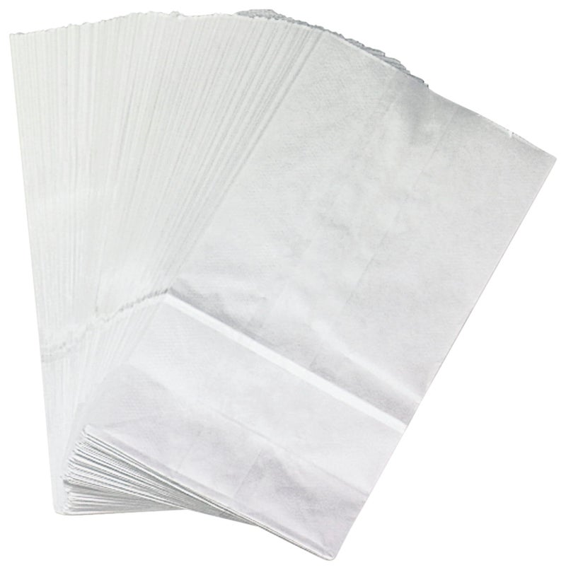 School Smart Pavilia Flat Bottom Paper Bags - 6 x 11 - Pack of 100 - White - Image 2