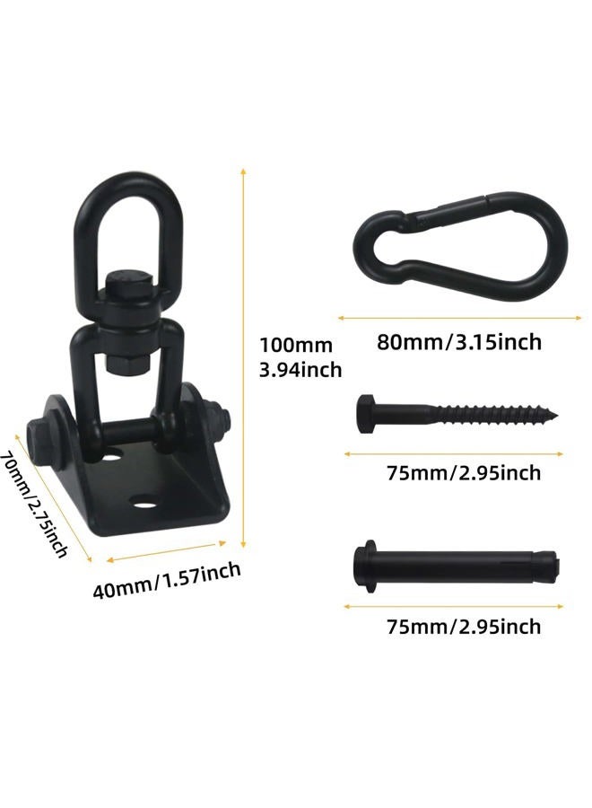 HOMPER Heavy Duty Swing Hangers 450KG Capacity SUS304 Stainless Steel 360° Rotate Hammock Chair Hanging Kit Suspension Hooks with Bolt for Concrete Wooden Sets Yoga Hammock Chair Sandbag Swing Sets - Image 3