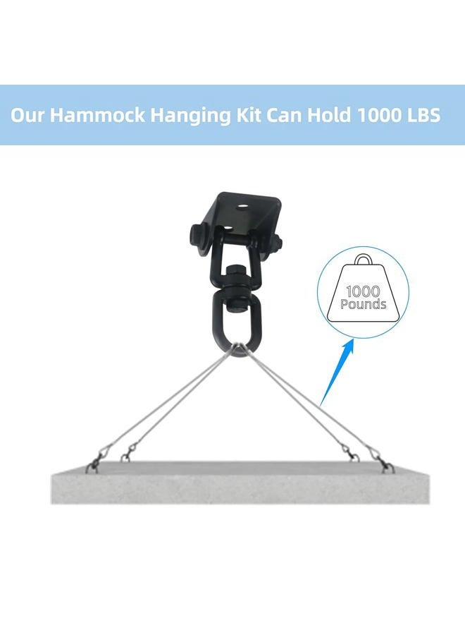 HOMPER Heavy Duty Swing Hangers 450KG Capacity SUS304 Stainless Steel 360° Rotate Hammock Chair Hanging Kit Suspension Hooks with Bolt for Concrete Wooden Sets Yoga Hammock Chair Sandbag Swing Sets - Image 4