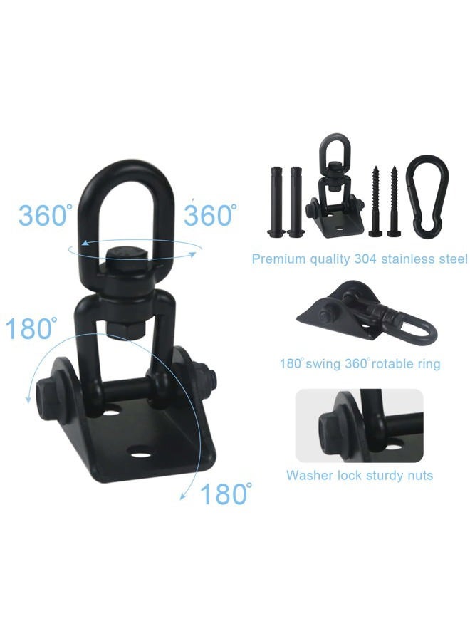HOMPER Heavy Duty Swing Hangers 450KG Capacity SUS304 Stainless Steel 360° Rotate Hammock Chair Hanging Kit Suspension Hooks with Bolt for Concrete Wooden Sets Yoga Hammock Chair Sandbag Swing Sets - Image 2