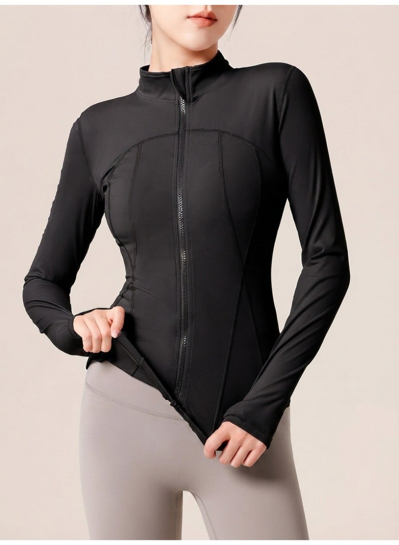 JOUDIYA Women's Long Sleeve Workout Top with Thumb Holes, Crop Sports T-Shirt for Yoga, Gym, Running and Fitness - Image 4