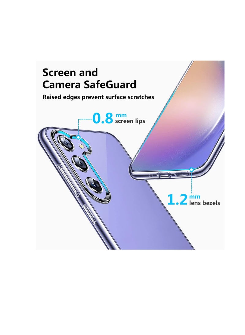Crystal Clear Designed for Samsung Galaxy A55 Case, Ultra-Thin [Drop Protection] [Anti-Yellowing] [Shockproof] [Anti-Scratch] Silicone TPU Cover for Galaxy A55 Phone Case (Clear) - Image 2