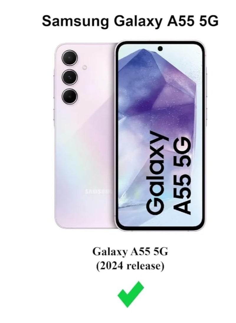 Crystal Clear Designed for Samsung Galaxy A55 Case, Ultra-Thin [Drop Protection] [Anti-Yellowing] [Shockproof] [Anti-Scratch] Silicone TPU Cover for Galaxy A55 Phone Case (Clear) - Image 3
