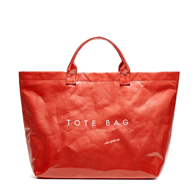 Tote Bag Vintage Dupont Letter Casual All-Match Handbag Minimalist Transparent Simple Commuting Large Capacity Bag For Women - Image 1