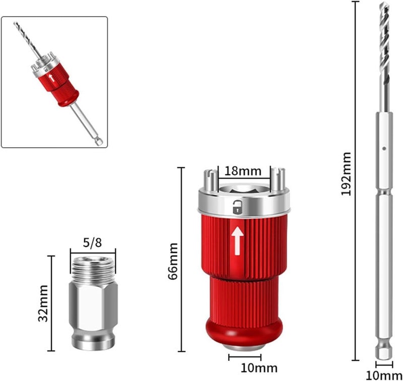 Bi Hole Arbor Set Maintenance Easy to Install Quick Release with 10mm Handle - Image 4