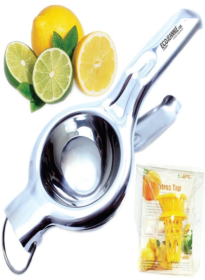 EcoJeannie Heavy Duty Jumbo Food Grade #304 Stainless Steel Lemon Juicer (LS0001),Commercial Grade Unbreakable Anti-Corrosive Premium Quality Manual Squeezer,Citrus Juicer w/Free Citrus Tap - Image 1