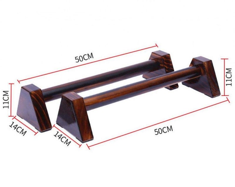 Mangetal Mangetal Wooden Parallettes, H Shaped Wooden Push Up Bars Russian Style Stretch Stand Calisthenics Handstand Personalised Bars Wooden Push-Ups (40cm) - Image 2