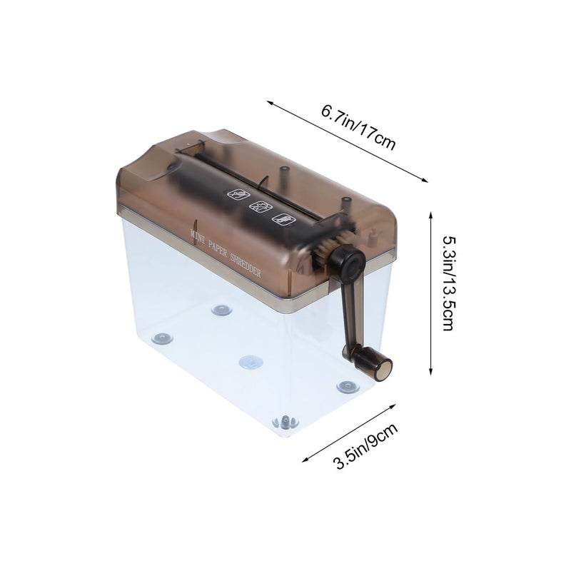 Sto Baza Mini Desktop Hand Crank Manual Paper Shredder For Office School Home Use Confidential Bill Document Cutter Strip Cutting Tool Black - Image 3