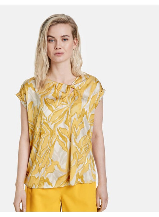 GERRY WEBER Blouse top with a satin front - Image 1