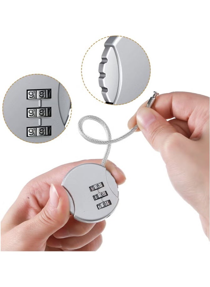 nookly 4 Pieces 3 Digit Combo Number Locks, Combination Locks Waterproof Travel Padlocks for School Gate Fence Cabinet Toolbox Suitcase Gym Hasp Storage (Black, Silver) - Image 5