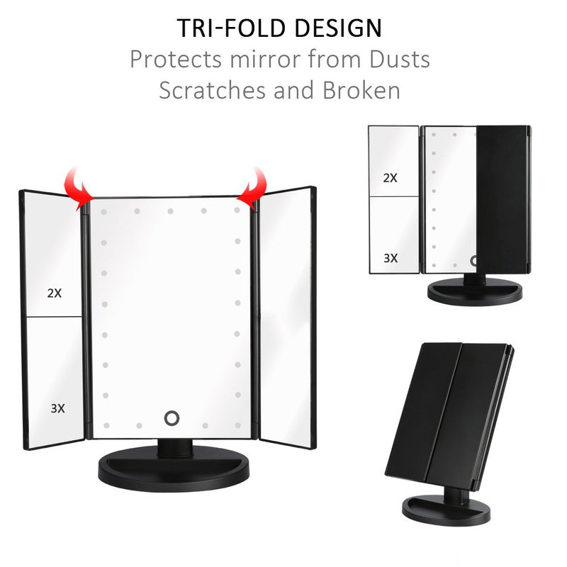 70% Off Makeup Mirror Folding Desktop Internet Celebrity Dressing Table Makeup Mirror Women'S Makeup Mirror Makeup Mirror With Light - Image 4