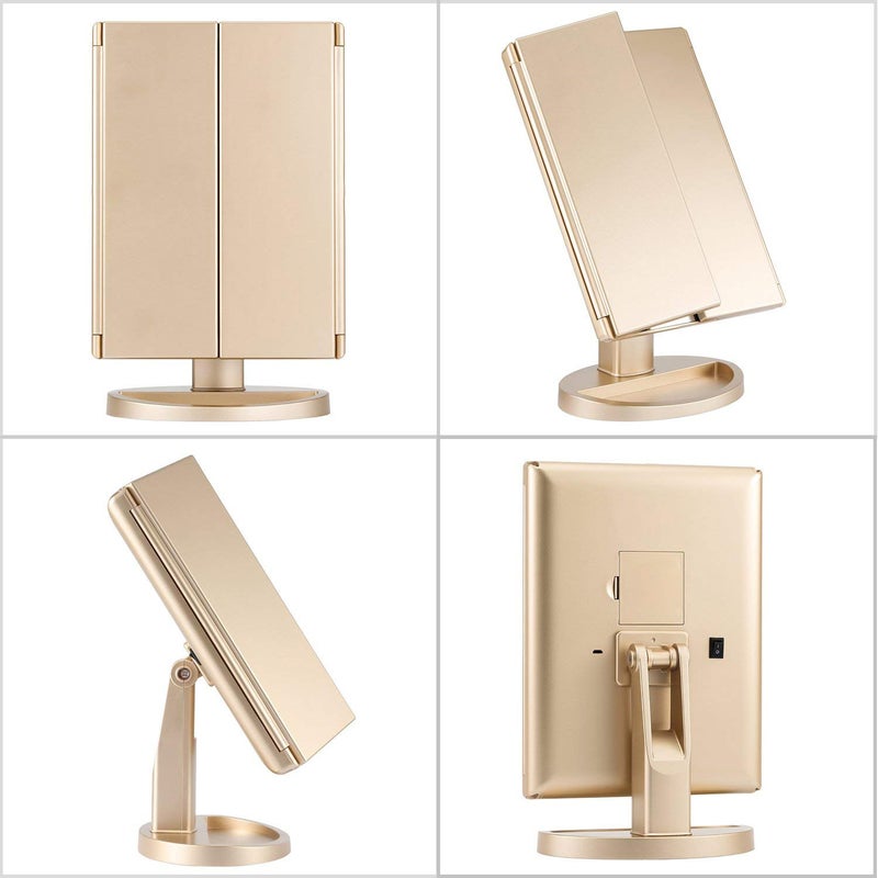 70% Off Makeup Mirror Folding Desktop Internet Celebrity Dressing Table Makeup Mirror Women'S Makeup Mirror Makeup Mirror With Light - Image 1