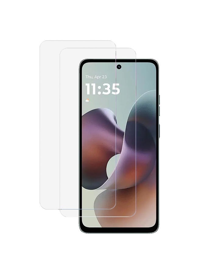 SanHu 2 Piece Pack for Motorola G56 5G Screen Protector - Full Coverage Delicate Touch Tempered Glass Screen Protector for Motorola G56 5G，Clear - Image 1