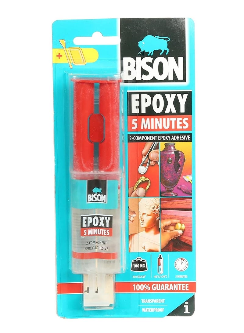 Bison Clear epoxy adhesive bonds anything, 24 ml