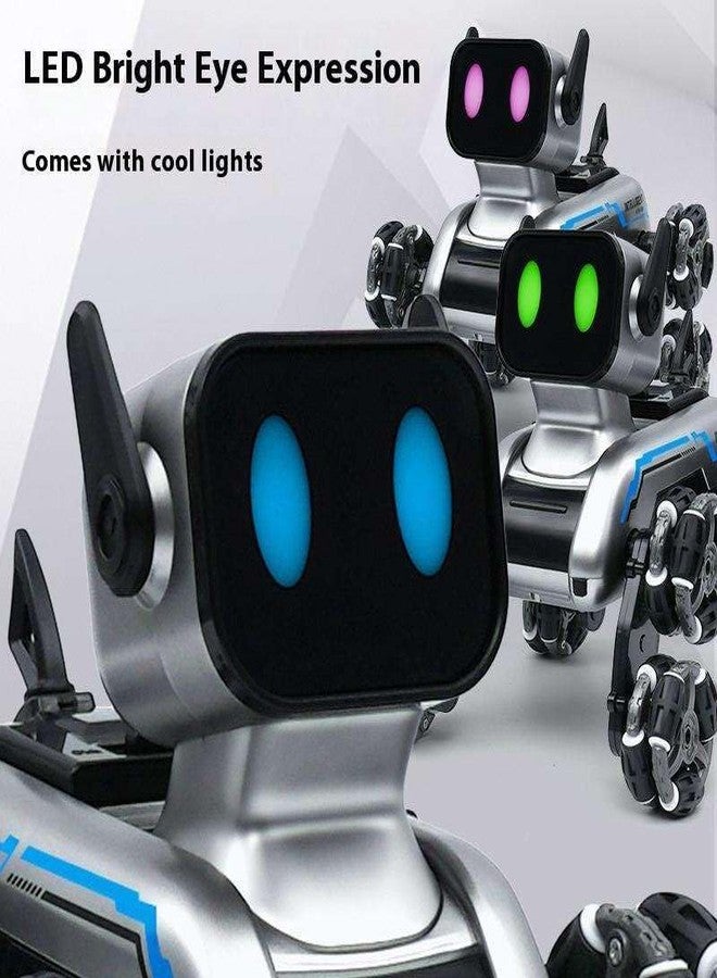 EXOMOON 8WD Gesture Sensor RC Stunt Car with LED Lights & Music – Remote Control Robot Dog Toy for Kids & Adults, Best Birthday Gift for Boys & Girls (6–13 Years), Black - Image 4