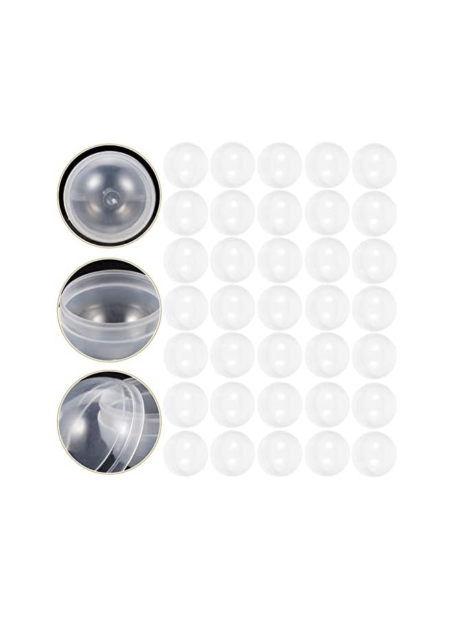 The Bros 50pcs Gumball Machine Capsules Vending Machine Capsules Small Round Fillable Balls Clear Containers for Toys Prizes Party Favors 45mm - Image 3