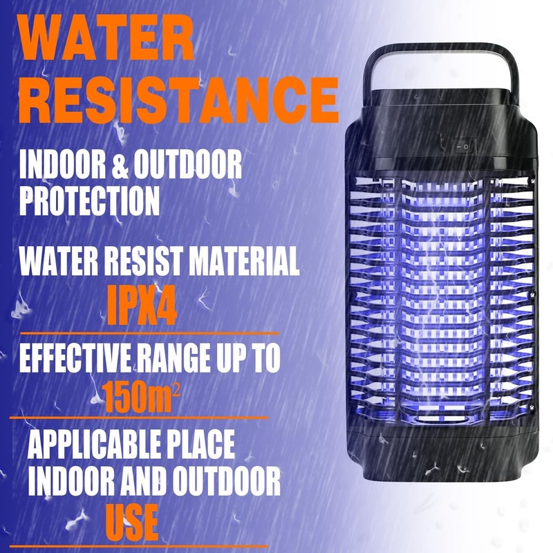 AMUFER Electric Mosquito Killer Lamp, 18W Electric Mosquito Zapper, Fly Trap, Fly Zapper Silent Physical Bug Zapper Waterproof Mosquito Trap for Indoor Outdoor Home Bedroom Garden Patio Yard - Image 2