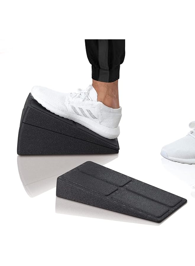 PROMASS لوح مائل لتمديد الساق، 3 قطع لوح مائل لتمديد القدم لعلاج التهاب اللفافة الأخمصية، معدات العلاج الطبيعي، لوح مائل من الفوم قابل للتعديل رائع للتمارين، القرفصاء وتمديد الساقين - Image 1