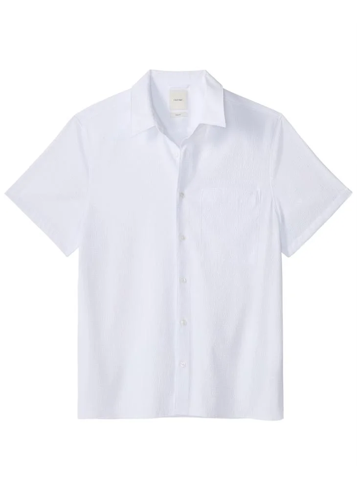 CALVIN KLEIN Seersucker Short Sleeve Shirt