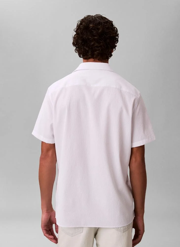 CALVIN KLEIN Seersucker Short Sleeve Shirt