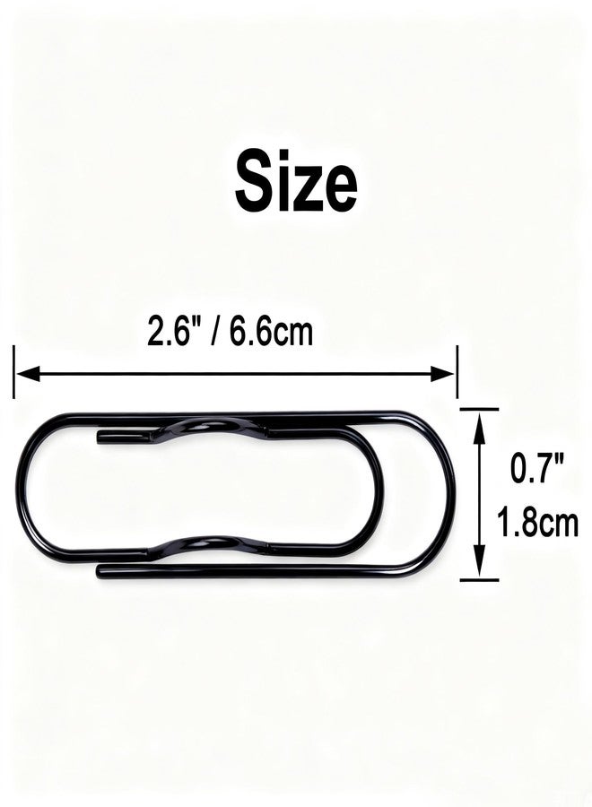 ويزدوم برو مشبك أقلام Wisdompro، عبوة من 12 مشبك أقلام من الفولاذ المقاوم للصدأ، مناسب للدفاتر والكتب والمذكرات ولوحات الكتابة والأوراق وغيرها - 2.6 × 0.7 بوصة (أسود) - Image 3