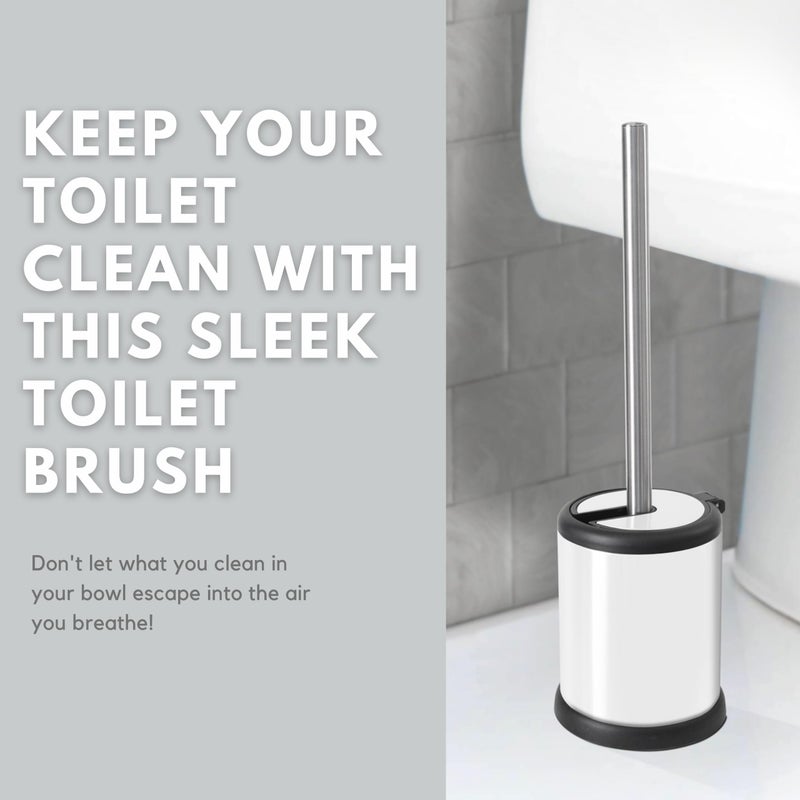 ToiletTree Products Toilet Brush with Lid (White 2 Pack) - Image 3