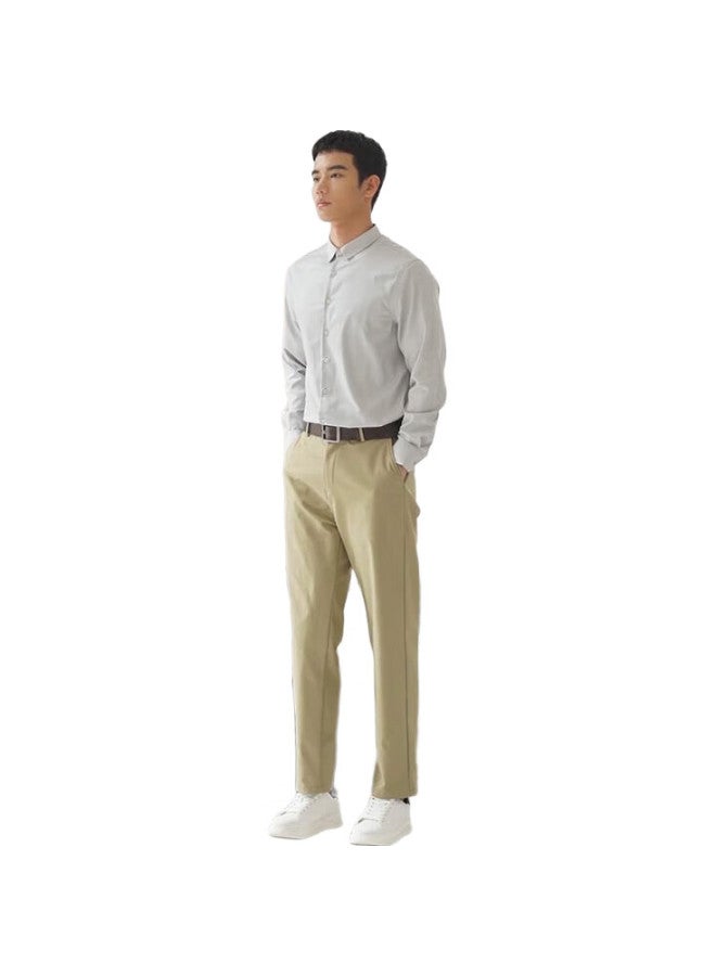 MARKLESS Casual Pants For Men, Summer Style, Breathable, Wrinkle-Resistant, Easy-Care, Business Straight-Leg Trousers 0820, Khaki Color - Second Generation, Size 31 - Image 2