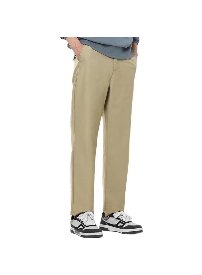 MARKLESS Casual Pants For Men, Summer Style, Breathable, Wrinkle-Resistant, Easy-Care, Business Straight-Leg Trousers 0820, Khaki Color - Second Generation, Size 31 - Image 1