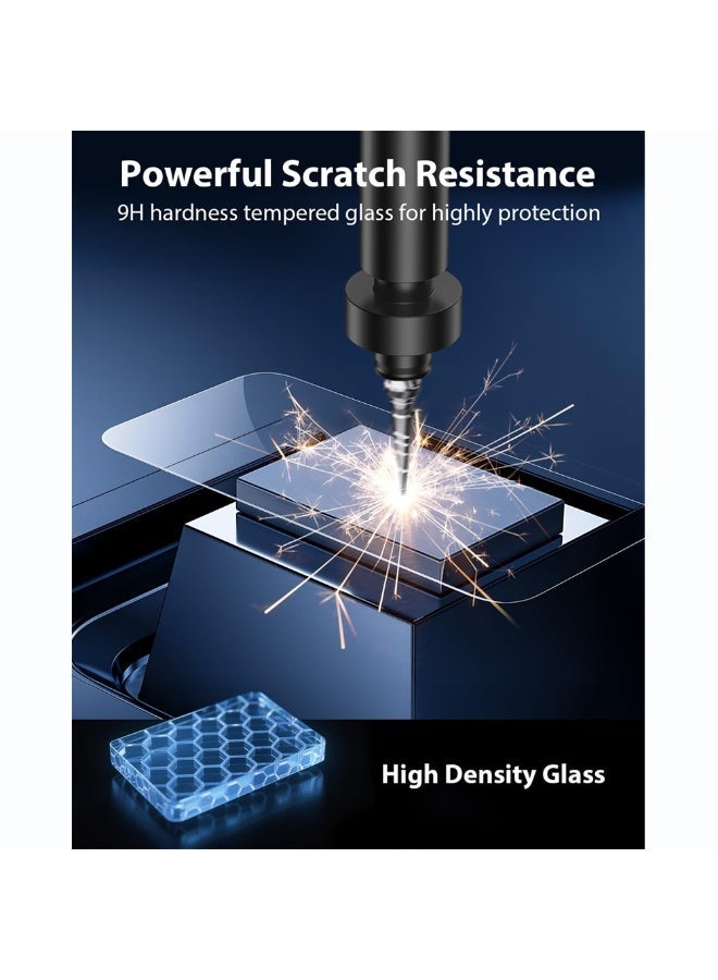 O Ozone (Pack of 2) Screen Protectors Compatible With iPhone 17 Pro |9H Hardness, Full Coverage Tempered Glass  Easy Installation Bubble Free - Black - Image 4