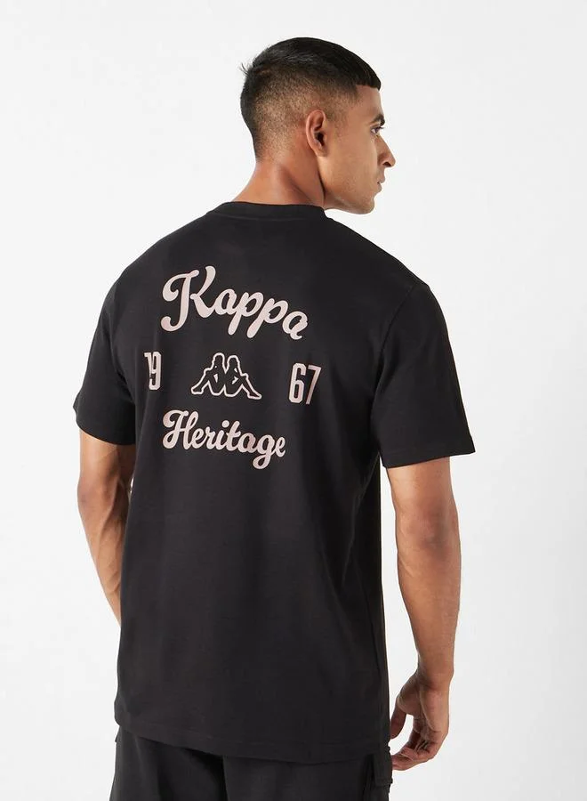 Kappa Graphic Print T-shirt with Short Sleeves