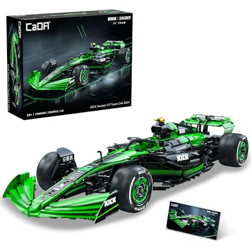 CaDA C64010W Kick Sauber F1 Team C44 Racing Building SetMOC 18 F1 Building Block CarFormula 1 Championship Super Car Model for Adults 2553pcs - Image 1