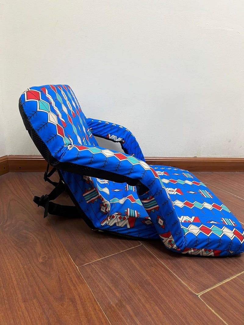 Procamp Majlis Floor Chair with Armrest, 5 Position, Oriental Design - Multicolour - Image 2