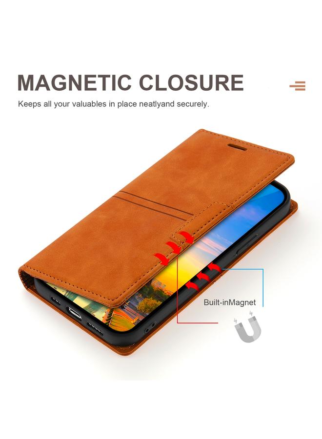 Zaboon Case For iPhone 13 Dream Magnetic Suction Business Horizontal Flip PU Leather Case with Holder & Card Slot & Wallet - Image 4
