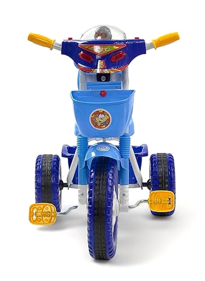 AL BADER Kids Balance Bike Kids Tricycles for 2-5 Years, Three Wheel Tricycle For Toddlers with One Seat, 3 Wheel Baby Bicycle With Basket, Toddlers Trike With Music and Lights, Blue "  - Image 2