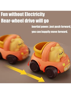YelaJoy Baby Car Toys, 4 PCS Push and Go Friction Inertial Toy Cars for Toddlers 1-3 Years Old, Truck Engineering Car Toys for Birthday Party Gifts  - Image 5