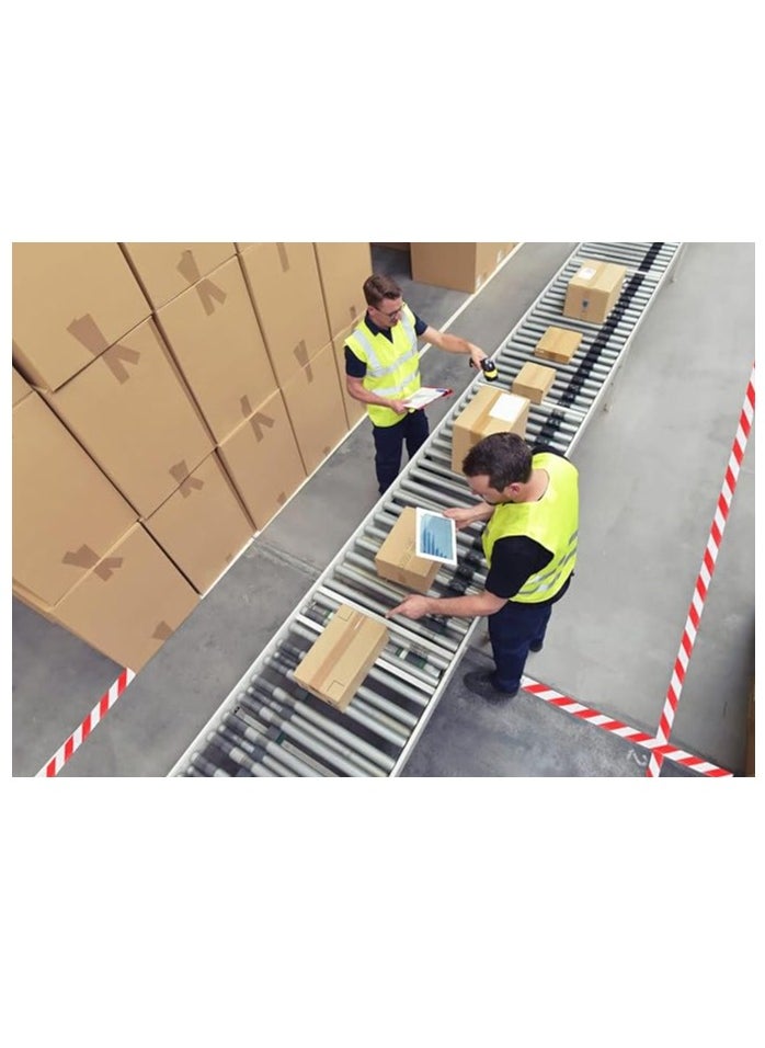 Vaultex - Caution Tape, Red/White Adhesive Hazard Warning Tape, 2 inches x 108 feet (36 yd), ideal for marking floors, walls, steps, 3 Rolls - Image 1