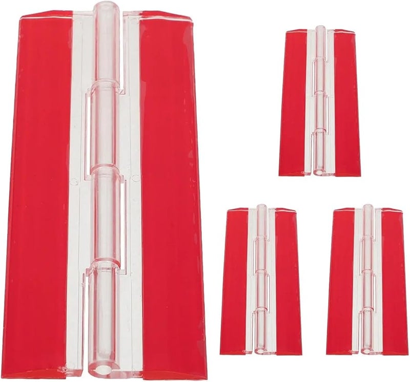 Clear Acrylic Self Adhesive Folding Corner Hinges Hasp Hardware 4 Pieces - Image 3