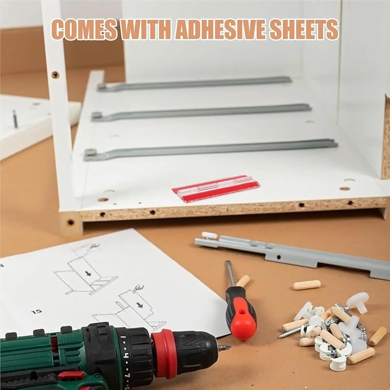 Clear Acrylic Self Adhesive Folding Corner Hinges Hasp Hardware 4 Pieces - Image 5