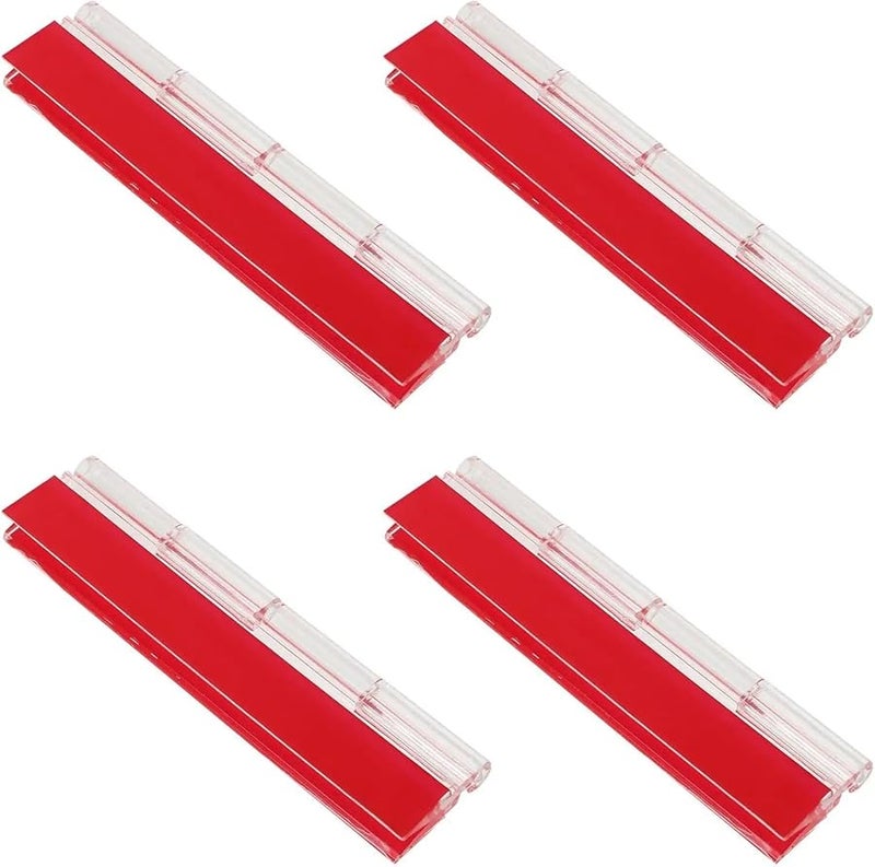 Clear Acrylic Self Adhesive Folding Corner Hinges Hasp Hardware 4 Pieces - Image 1