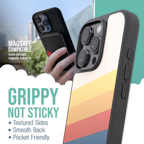 Smartish iPhone 16 Pro Magnetic Case Gripmunk Compatible with MagSafe Lightweight Protective Slim Thin Grip Cover with Microfiber Lining for Apple iPhone 16 Pro Striped Up - Image 3