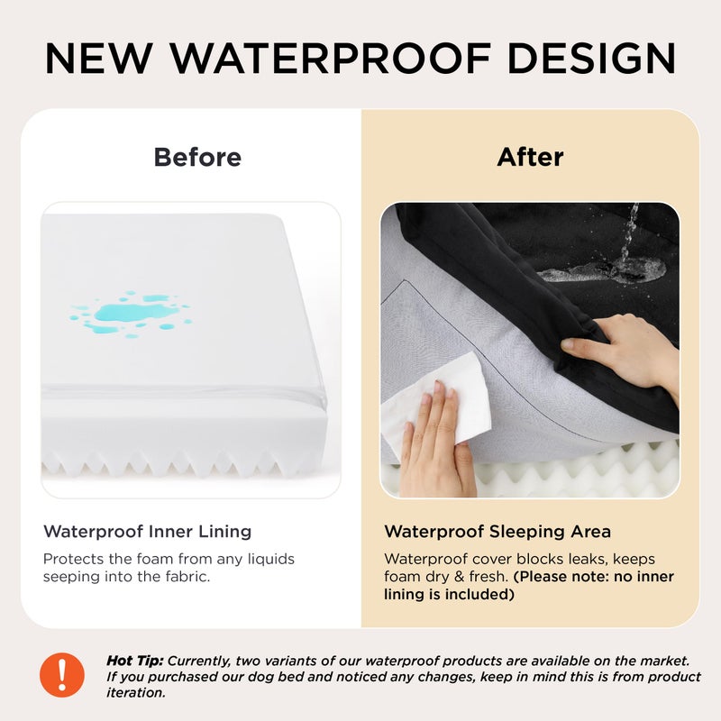 Bedsure XL Plus Orthopedic Dog Bed for Extra Large Dogs - Washable XLarge Dog Cat Bed Waterproof, Comfort Dogs Couch Sofa with Washable Removable Cover, Pet Bed with Nonskid Bottom, Black, 48" - Image 4