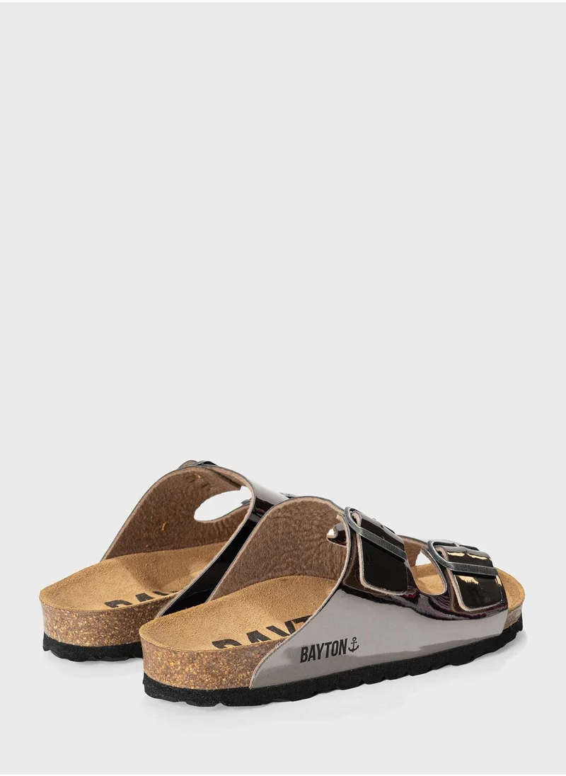 BAYTON Atlas Double Strap Flat Sandals